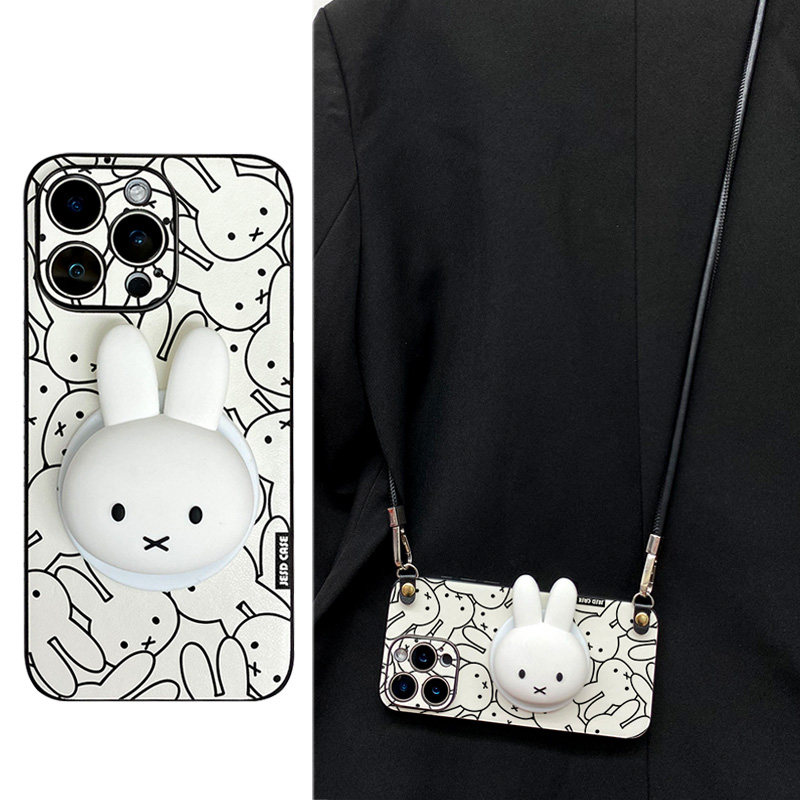 线条米菲兔卡通磁吸支架适用于苹果16promax手机壳iphone14保护套12/11/15plus外壳17Air全包防摔斜跨挂绳,3C数码配件,手机保护套/壳,淘宝优惠券,粉丝福利购,淘宝优惠卷