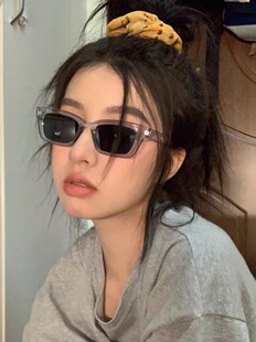 Jennie同款个性高级感长方形猫眼街拍复古显脸小墨镜太阳眼镜少女