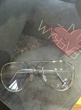 韩国新款飞行员平光镜修脸日系