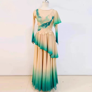 古典舞演出服女醉清波飘逸大裙摆艺考独舞舞蹈服剧目服杨惠竹同款