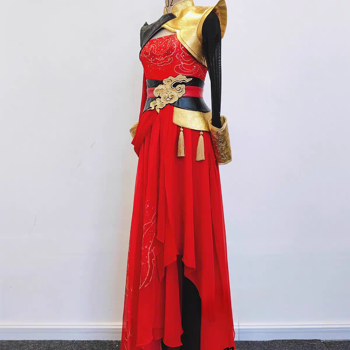 哪吒舞团套装中国风武侠演出服国潮打鼓服威风锣鼓表演服男女款