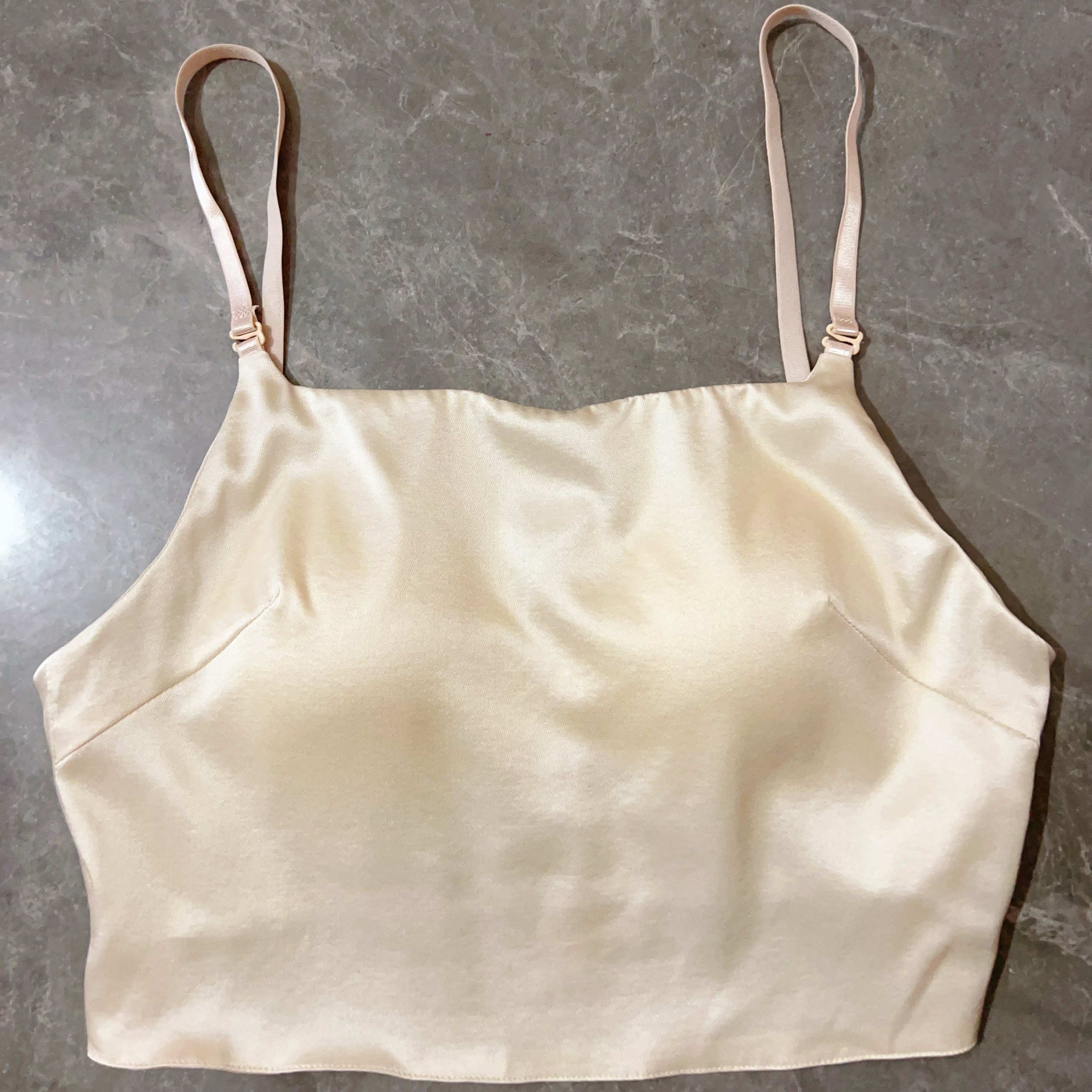 性感美背文胸一体式打底抹胸上衣真丝吊带背心女内搭