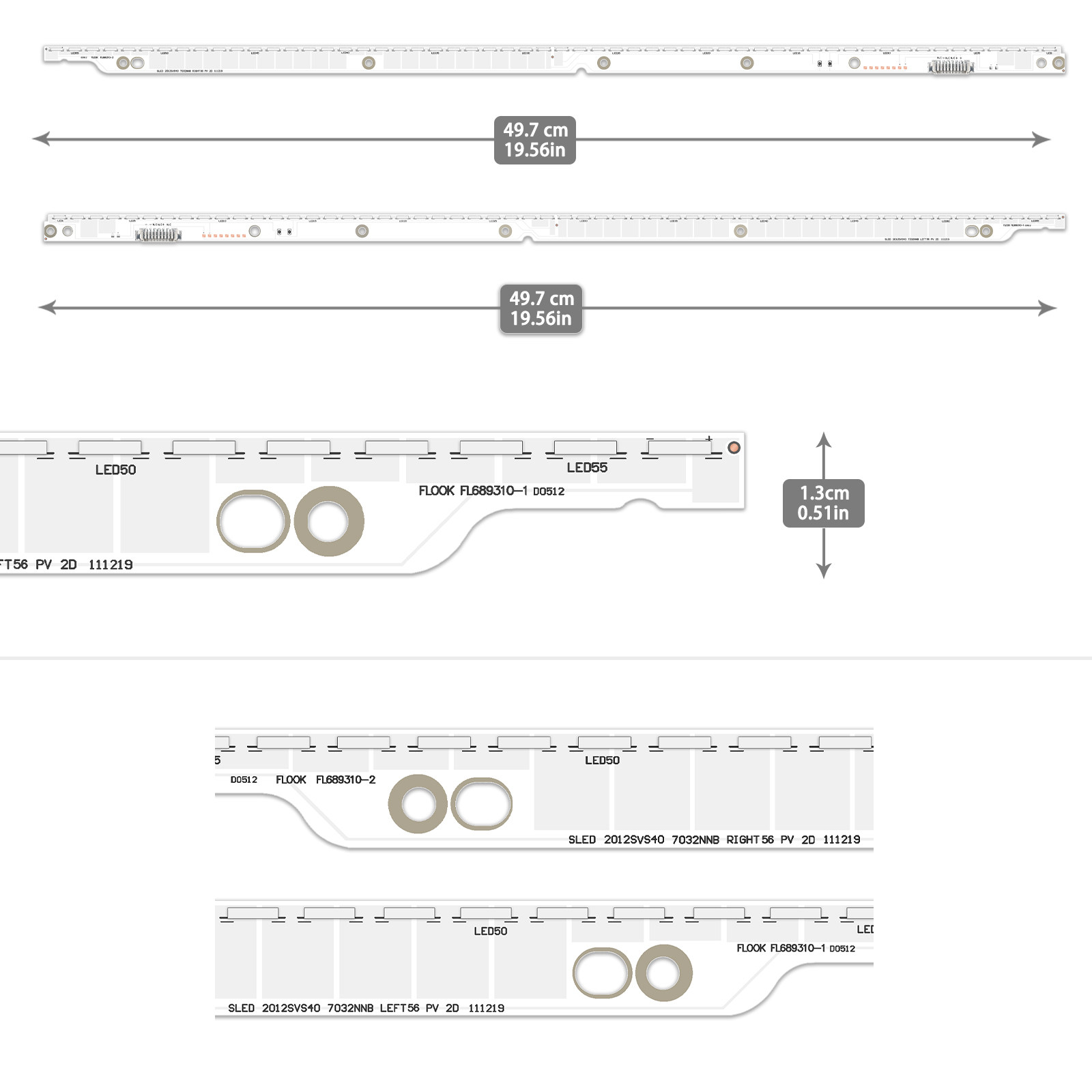 2012SVS40 7032NNB RIGHT/LEFT56 2D 2条*三星40寸UA40ES6100 TV