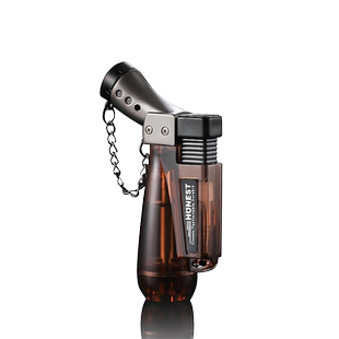 百诚便携直冲打火机充气喷火枪迷你透明喷枪点雪茄高香艾灸烧烤