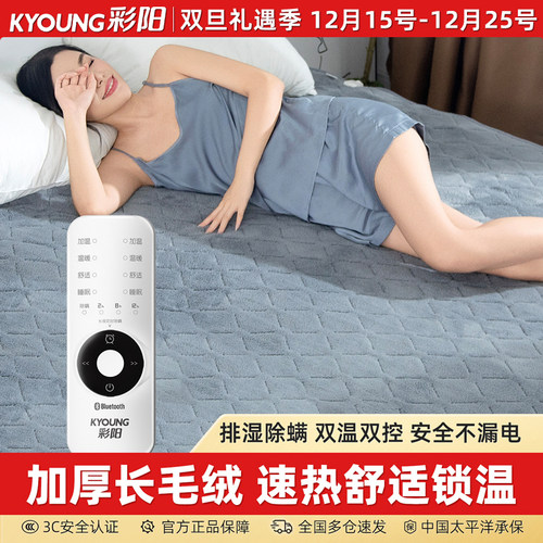 【品质推荐】彩阳定时除螨电热毯