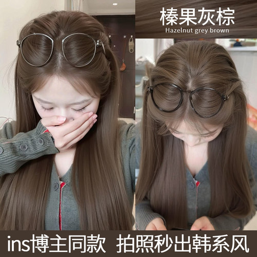 okcs染发膏女榛果灰棕色染发剂植物纯无刺激正品流行色自己在家染