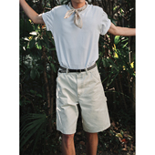 FERMENTEDSHIRT25夏季 休闲短裤 新品 全棉重磅帆布水洗工装