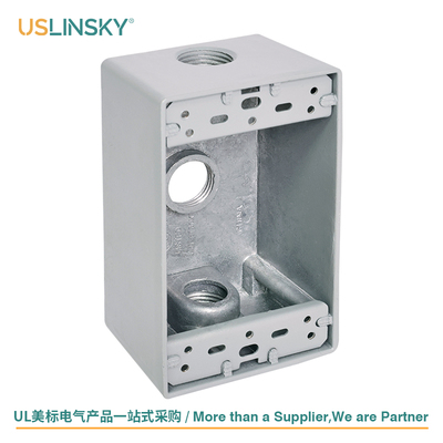 USLINSKY灵天美标UL认证铝压铸接线盒开关插座底盒1B50-4