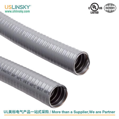Linsky灵天UL美标包塑金属软管镀锌钢管包塑软管室外1/2“3/4