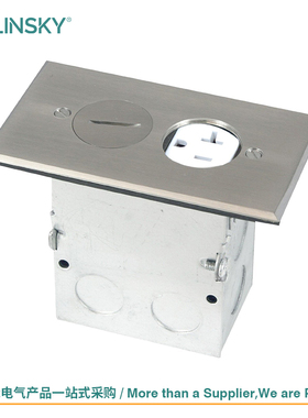 USLINSKY灵天美标UL认证地插不锈钢面板插座LT422PS 2000件起批