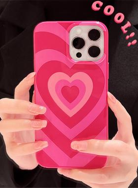 甜酷ins风爱心iPhone15pro max适用17苹果11手机壳14防摔13软套16