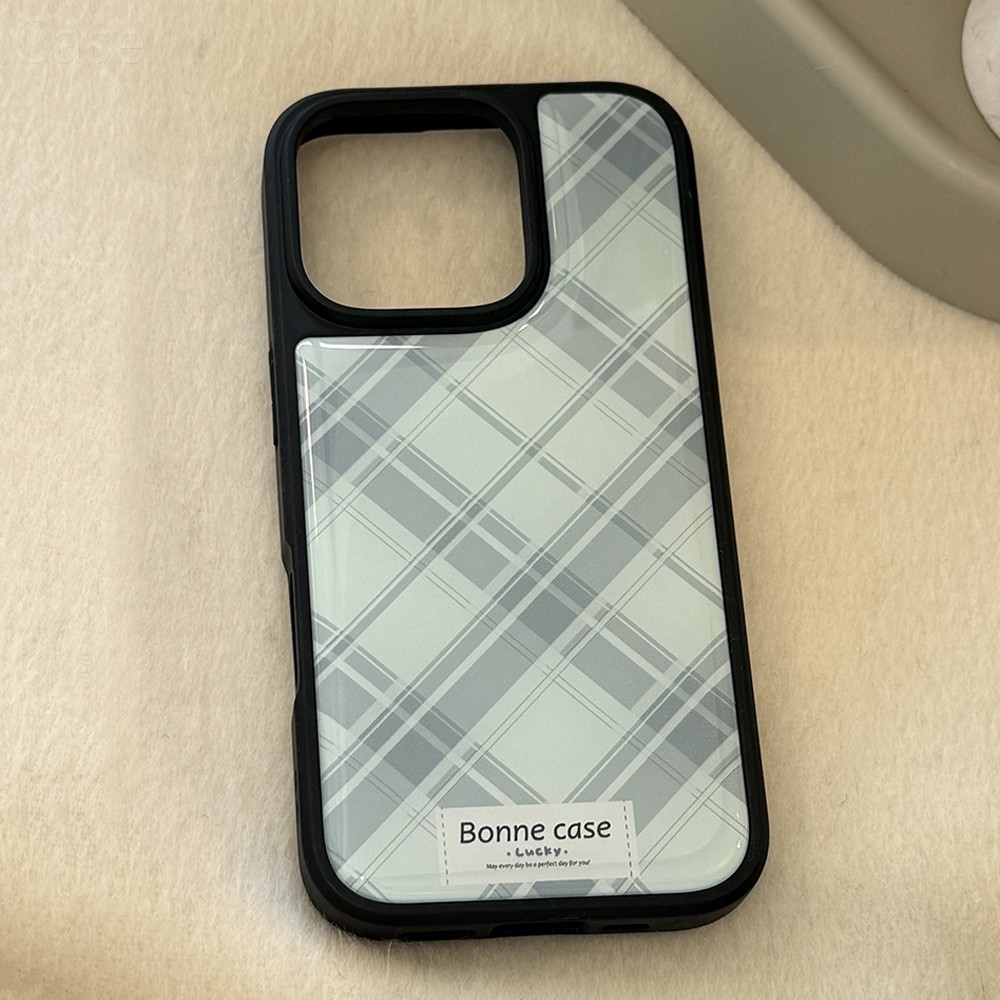 ins小众复古绿色菱格适用苹果17promax手机壳iphone16pro新款15女款14简约高级感13滴胶11全包硬壳甜酷个性【