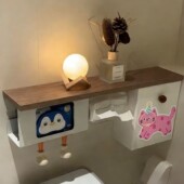 厕所卫生巾收纳盒卫生间置物架纸巾盒马桶旁厕纸放置盒卷纸盒湿巾