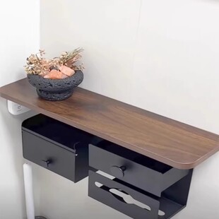 卫生间厕所纸巾盒马桶旁边置物架壁挂式厕纸盒卷纸架姨妈巾收纳盒