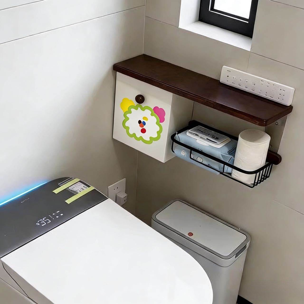 卡通小狗卫生间置物架纸巾盒厕纸盒湿巾卫生纸收纳架卷纸盒储物柜,家庭/个人清洁工具,浴室角架/置物架,淘宝优惠券,粉丝福利购,淘宝优惠卷