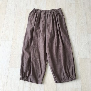 九分裤 女装 日单孤品松紧腰双口袋轻薄透气纯色简约休闲百搭女夏季