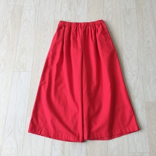 九分裤 女装 日单松紧腰抽绳双口袋宽松纯色棉麻简约休闲百搭女夏季