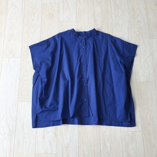 日单孤品小立领纽扣连肩袖 衬衫 蝙蝠衫 女夏季 轻薄透气简约时尚 女装