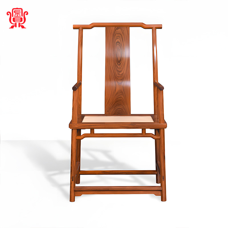 金鼎红木【八方四出头官帽椅】缅甸酸枝红木明式靠背扶手椅会客椅