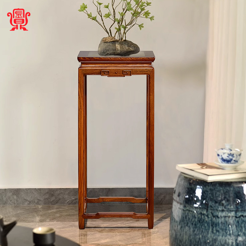 金鼎红木【大理石方形花架】缅甸酸枝明式客厅花几室内落地盆景架,住宅家具,红木边桌几类,淘宝优惠券,粉丝福利购,淘宝优惠卷