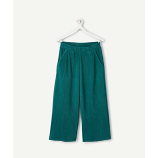 外贸法单法系女童中大童褶子长裤阔腿裤防蚊裤休闲裤子夏季薄款