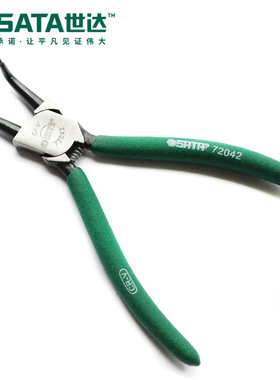 SATA世达手动工具德式穴用曲口卡簧钳弹簧钳子5寸13寸72041-72044