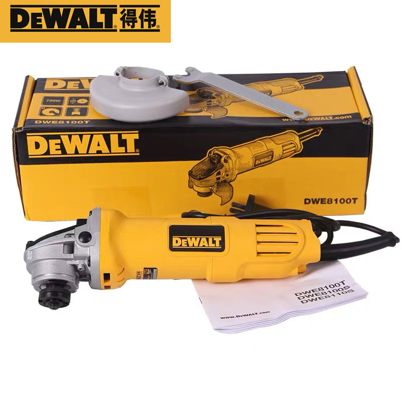 得伟角磨机DWE8100S/T角向磨光机720W石材切割打磨机100mm手砂轮