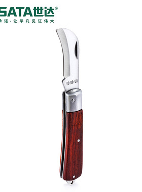 Sata/世达五金工具直刃弯刃木柄电工刀03109/03110