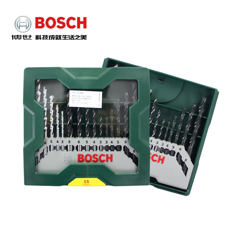 价15支钻头套装石工麻花木工钻头多用途钻头 博世（BOSCH）