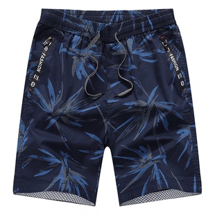 新款 薄款 宽松透气休闲裤 男士 运动沙滩裤 夏季 潮流短裤 纯棉五分裤