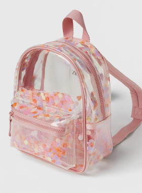 Z家新款时尚女背包装饰闪光双肩背包休闲五彩亮片双肩儿童书包