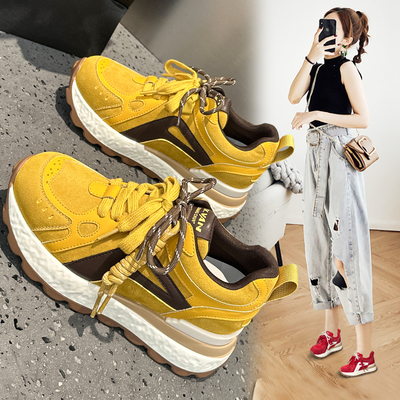 厚底德训鞋女真皮2026新款百搭