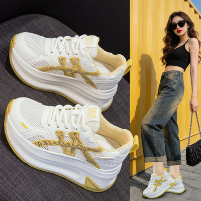 厚底灰色老爹鞋女2026新款百搭