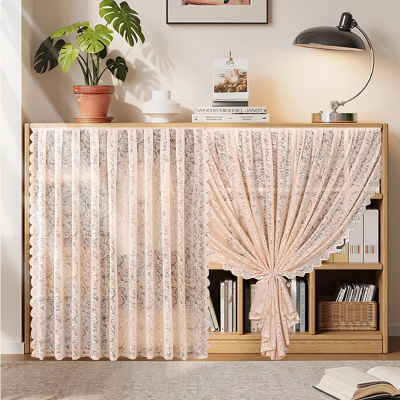 柜子隐私帘粘贴书柜帘家用橱柜免钉遮挡帘鞋架书架置物架门帘纱帘