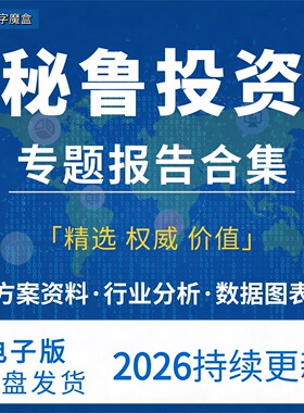 2026年秘鲁投资指南 贸易市场数据研报行业趋势分析专题资料合集