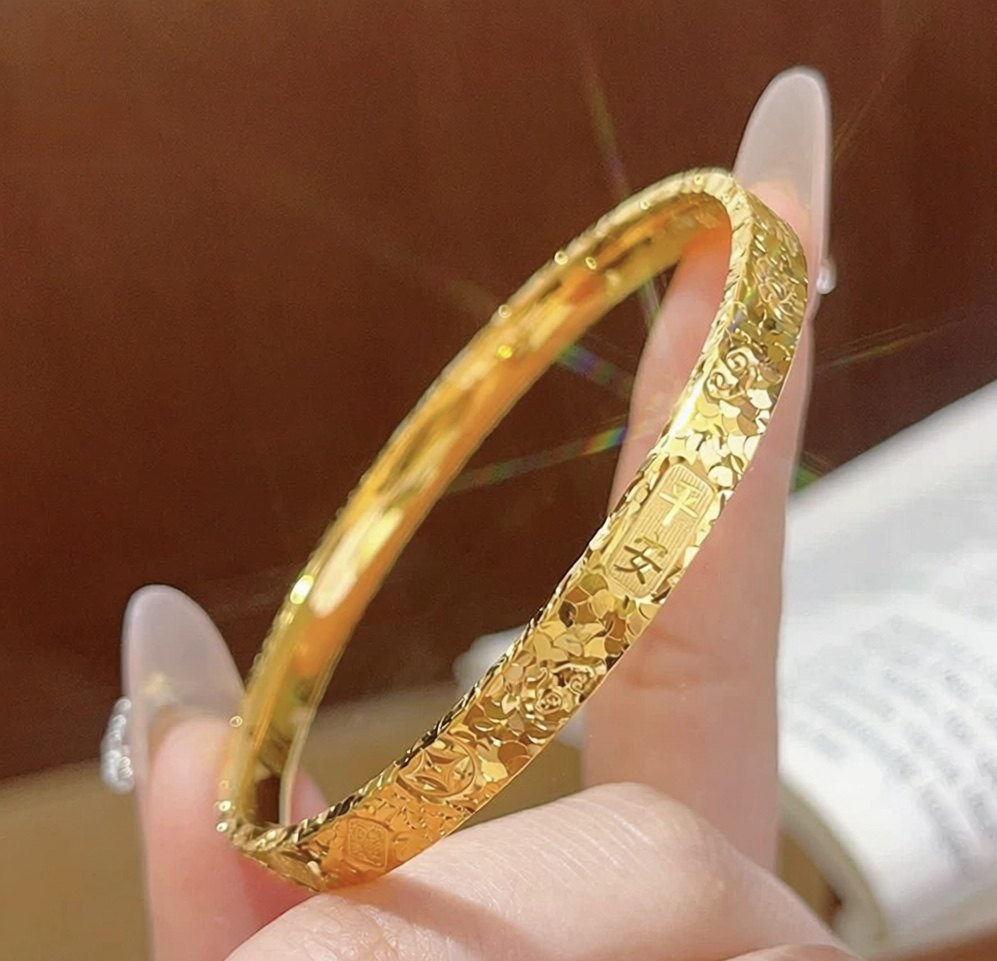 金店同款沙金爆闪三面碎碎冰吉言手镯碎金素圈闭口镯子时尚送女友,饰品/流行首饰/时尚饰品新,手镯,淘宝优惠券,粉丝福利购,淘宝优惠卷