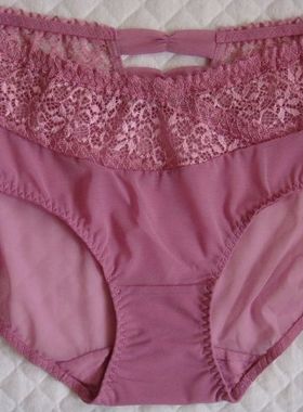 中腰蕾丝性感底裤 女士内裤 镂空设计 漂亮好穿 黑色紫色肉色