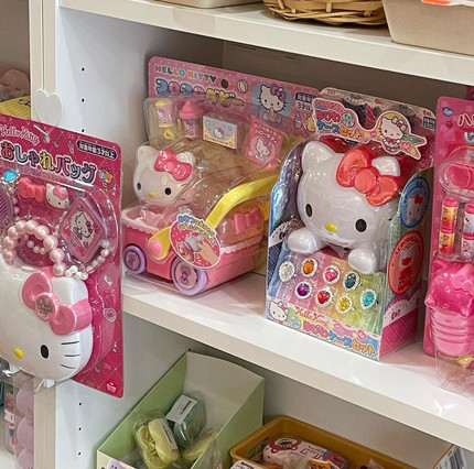 现货 日本正品hellokitty过家家甜品屋婴儿车微缩小玩具套组