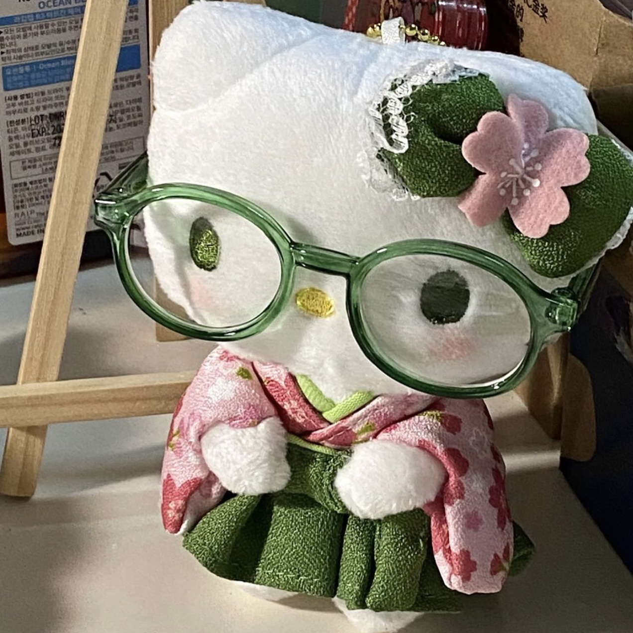 现货 日本NAKAJIMA正品hellokitty樱花抹茶水色和服毛绒玩偶挂件