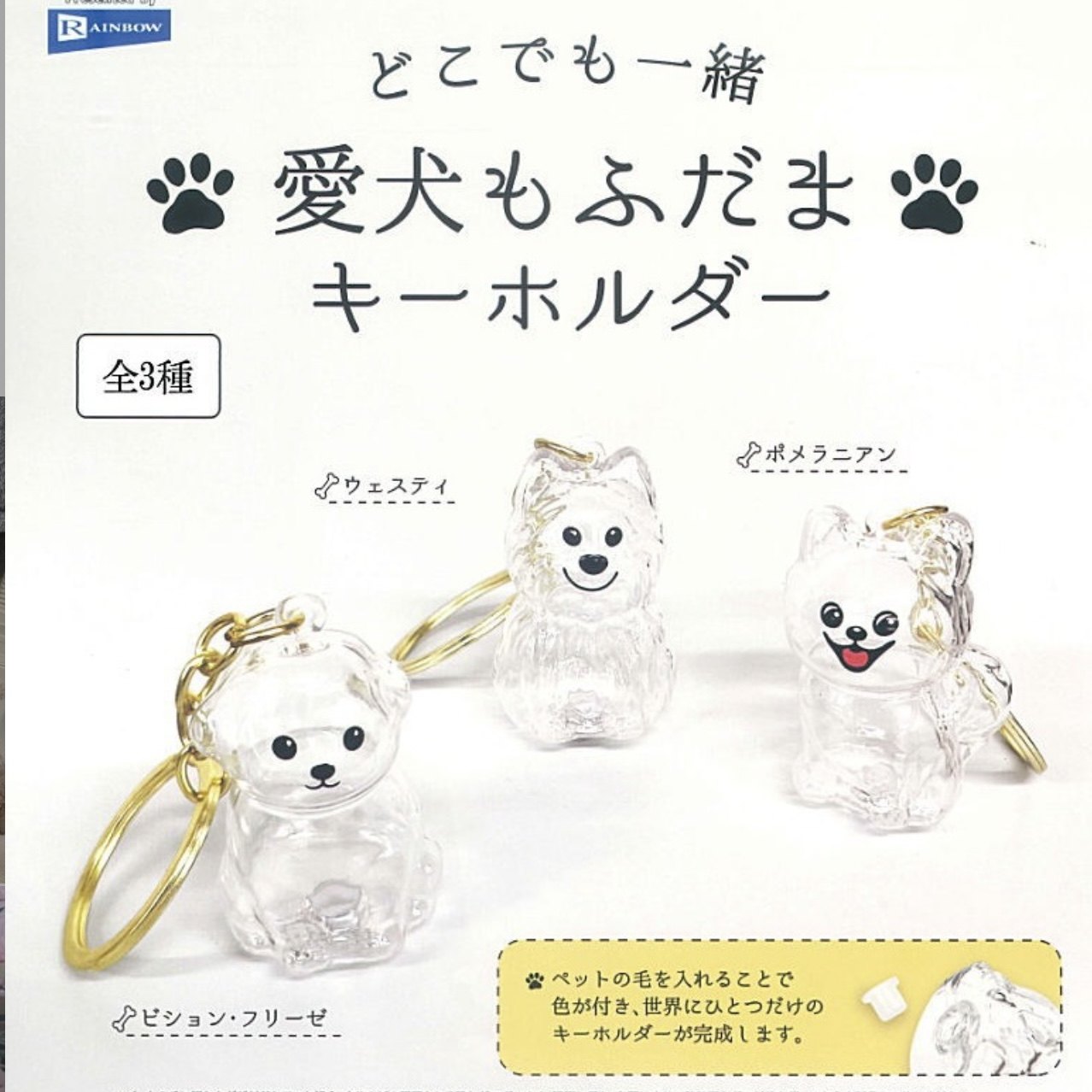 现货  日本正品Rainbow我家的毛孩子狗毛收纳盒毛球球挂件扭蛋,模玩/动漫/周边/娃圈三坑/桌游,文化/体育周边,淘宝优惠券,粉丝福利购,淘宝优惠卷