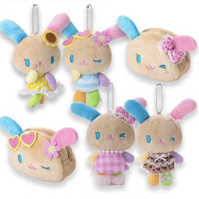 花小兔黑皮豹纹毛绒公仔