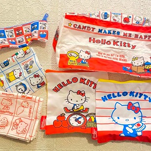 现货日本koro正品hellokitty70年代复古图案收纳包笔袋抽纸套扭蛋