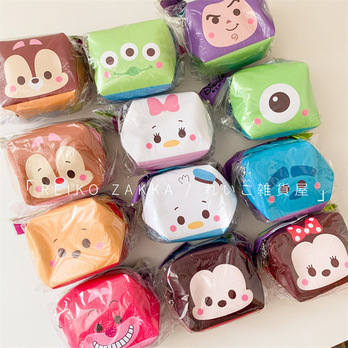 现货 日本迪士尼玩具总动员米奇米妮奇奇蒂蒂松松可挂双面小方包