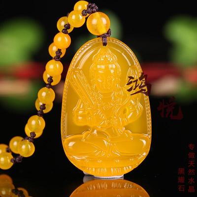 黄玉髓虚空臧属牛守护神吊坠