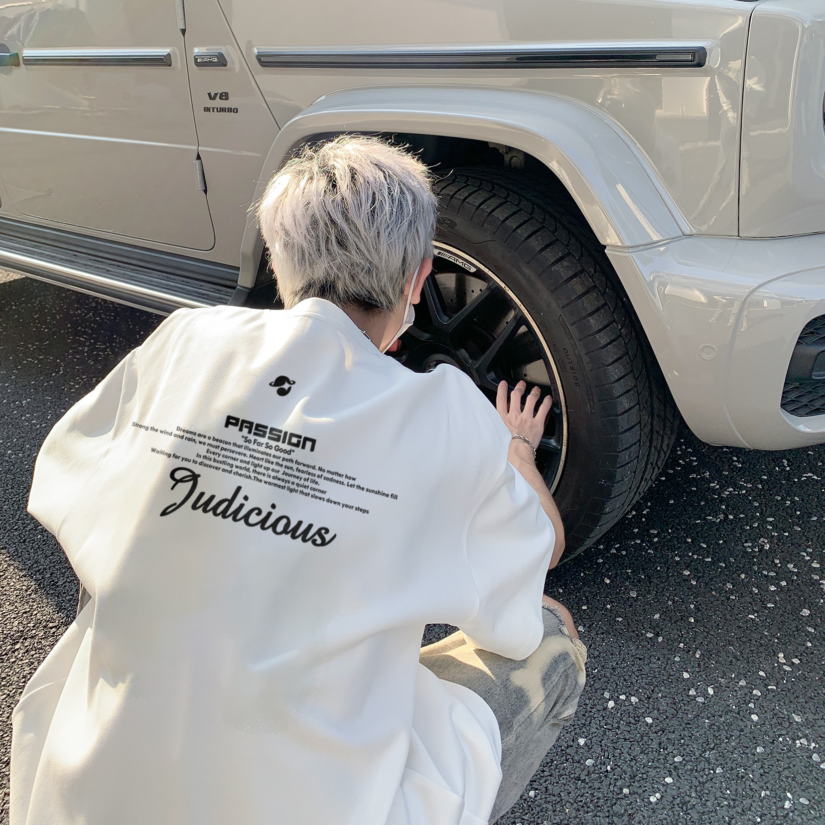 潮流英文字排版短袖T恤A425-T3920-P38控48面料棉图片