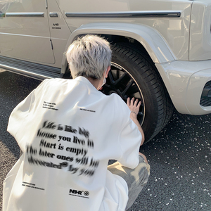 潮流旋转模糊字母排版短袖T恤A425-T5128-P38控49面料棉图片