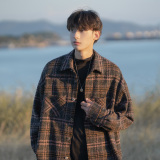 呢料夹克外套翻领毛呢料A425-N981-P98控118，男装夹克，电商A425