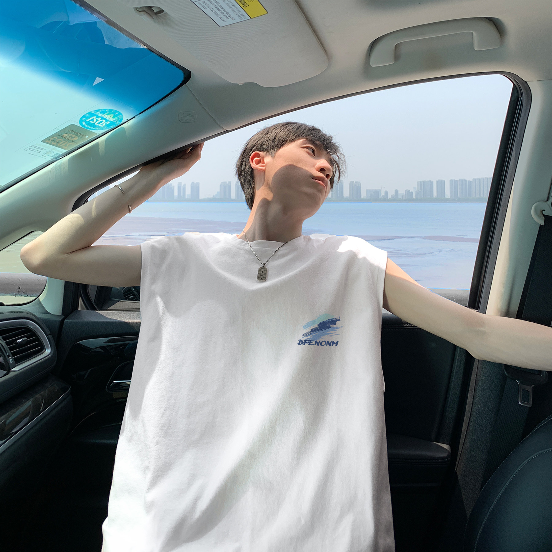 潮流风景字母排版背心T恤A425-BX4178-P28控38面料100%棉,男装背心/马甲,电商A425