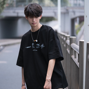 小排卡通印花圆领短袖T恤cityboy A425-T1427-P38控48图片