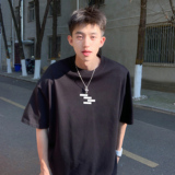简约百搭横条图案短袖T恤A425-T4168-P28控38面料100%棉，男装T恤，电商A425